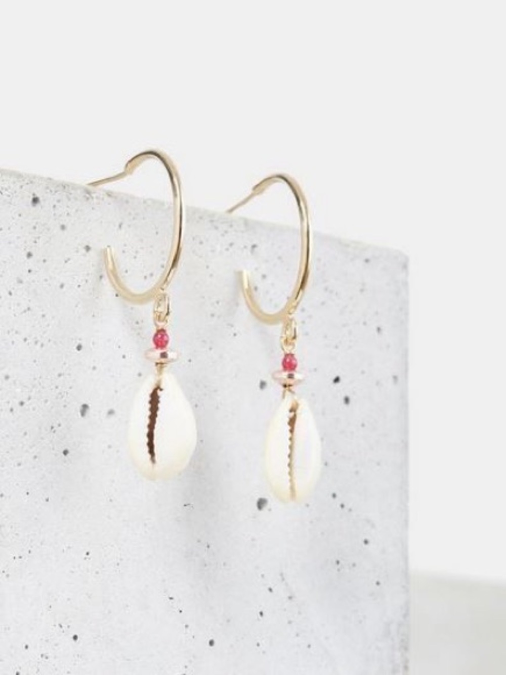 Isabel Marant Shell Pendant Hoop Earrings